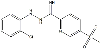 (Z)-N'-(2-chlorophenyl)-5-(Methylsulfonyl)picoliniMidohydrazide 化学構造式