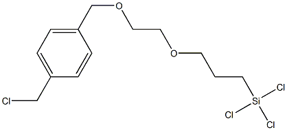 3-[2-(4-CHLOROMETHYLBENZYLOXY)ETHOXY]PROPYLTRICHLOROSILANE Struktur