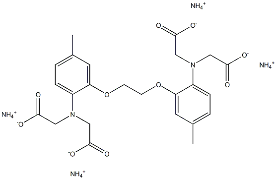 1,2-双(2-氨基5-甲基苯氧基)乙烷-N,N,N`,N`-四乙酸四铵盐,,结构式