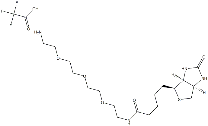 N-生物素基-3,6,9-三氧代十一烷-1,11-二胺三氟乙酸盐, , 结构式