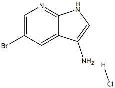 5-ブロモ-1H-ピロロ[2,3-B]ピリジン-3-アミン塩酸塩 化学構造式