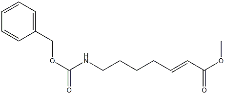 7-BenzyloxycarbonylaMino-hept-2-enoic acid Methyl ester 结构式