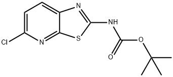 (5-氯噻唑并[5,4-B]吡啶-2-基)氨基甲酸叔丁酯 结构式