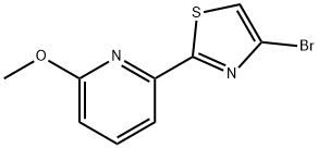 4-broMo-2-(6-Methoxypyridin-2-yl)thiazole Struktur