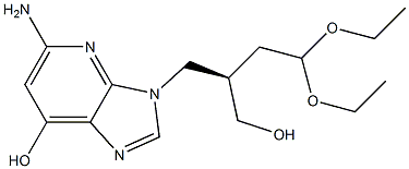 (R)-5-aMino-3-(4,4-diethoxy-2-(hydroxyMethyl)butyl)-3H-iMidazo[4,5-b]pyridin-7-ol 化学構造式