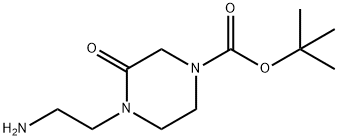 tert-butyl 4-(2-aMinoethyl)-3-oxopiperazine-1-carboxylate Structure
