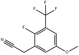 2-氟-5-甲氧基-3-(三氟甲基)苯基乙腈,1373920-64-9,结构式