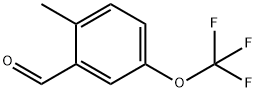 2-メチル-5-(トリフルオロメトキシ)ベンズアルデヒド 化学構造式