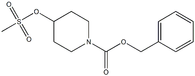 1-cbz-4-Methanesulfonyloxy-piperidine 化学構造式