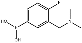 3-((diMethylaMino)Methyl)-4-fluorophenylboronic acid Structure