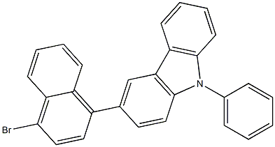 3-(4-BroMo-naphthalen-1-yl)-9-phenyl-9H-carbazole Struktur
