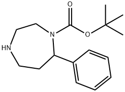 7-フェニル-1,4-ジアゼパン-1-カルボン酸TERT-ブチル 化学構造式