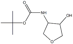 (4-Hydroxy-tetrahydro-furan-3-yl)-carbaMic acid tert-butyl ester 结构式