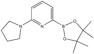 2-Pyrrolidin-1-yl-6-(4,4,5,5-tetraMethyl-[1,3,2]dioxaborolan-2-yl)-pyridine,,结构式