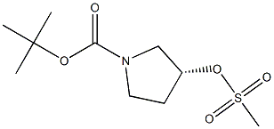 (R)-tert-butyl 3-(Methylsulfonyloxy)pyrrolidine-1-carboxylate Structure