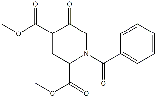 diMethyl 1-benzoyl-5-oxopiperidine-2,4-dicarboxylate,,结构式