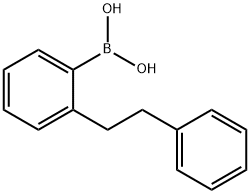 (2-苯乙基苯基)硼酸 结构式