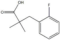 3-(2-フルオロフェニル)-2,2-ジメチルプロパン酸 化学構造式