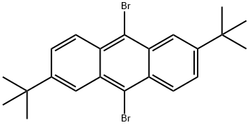 9,10-dibroMo-2,6-di-tert-butylanthracene Struktur