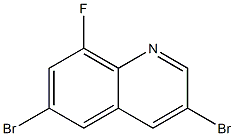 3,6-二溴-8-氟喹啉,1315367-35-1,结构式