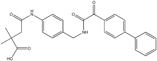 4-((4-((2-([1,1'-biphenyl]-4-yl)-2-oxoacetaMido)Methyl)phenyl)aMino)-2,2-diMethyl-4-oxobutanoic acid 化学構造式