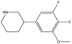 3-(3,4-difluoro-5-Methoxyphenyl)piperidine Structure