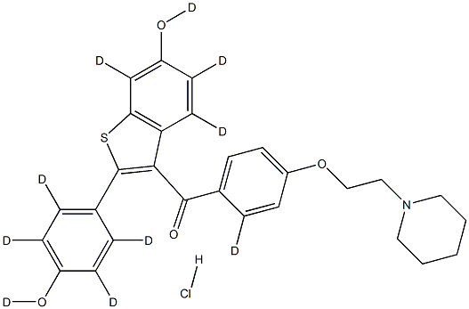 Raloxifene-d10 Hydrochloride Structure