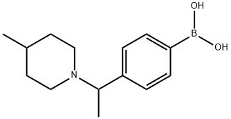 (4-(1-(4-Methylpiperidin-1-yl)ethyl)phenyl)boronic acid hydrochloride Structure