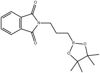 2-(3-(4,4,5,5-四甲基-1,3,2-二噁硼戊环-2-基)丙基)异二氢吲哚-1,3-二酮 结构式