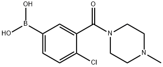 (4-chloro-3-(4-Methylpiperazine-1-carbonyl)phenyl)boronic acid Struktur