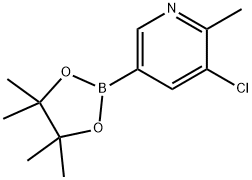 3-氯-2-甲基-5-(4,4,5,5-四甲基-1,3,2-二氧杂环戊硼烷-2-基)吡啶, 1383985-18-9, 结构式