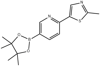6-(2-METHYL-5-THIAZOLYL)PYRIDINE-3-BORONIC ACID PINACOL ESTER Struktur
