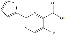 2-呋喃-2-基-5-溴嘧啶-4-甲酸, , 结构式