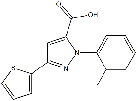 1-(2-Methylphenyl)-3-(2-thienyl)-1H-pyrazole-5-carboxylic acid Structure