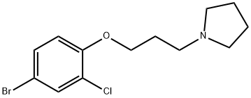 1-(3-(4-broMo-2-chlorophenoxy)propyl)pyrrolidine Struktur