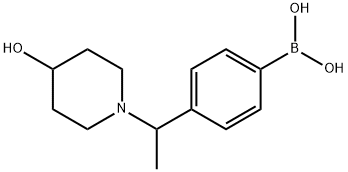 (4-(1-(4-hydroxypiperidin-1-yl)ethyl)phenyl)boronic acid Structure