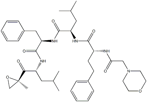 (R)-4-Methyl-N-((R)-1-(((R)-4-Methyl-1-((R)-2-Methyloxiran-2-yl)-1-oxopentan-2-yl)aMino)-1-oxo-3-phenylpropan-2-yl)-2-((R)-2-(2-MorpholinoacetaMido)-4-phenylbutanaMido)pentanaMide Structure