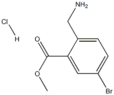 2-氨甲基-5-溴苯甲酸甲酯盐酸盐, 1638487-45-2, 结构式