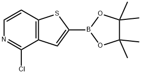 4-氯-2-(4,4,5,5-四甲基-1,3,2-二氧杂硼环戊烷-2-基)噻吩并[3,2-C]吡啶, 2096995-03-6, 结构式