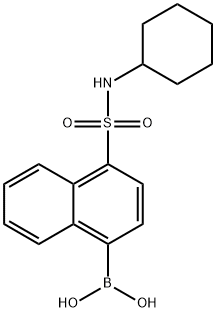 (4-(N-环己基氨磺酰)萘-1-基)硼酸,1704120-99-9,结构式