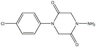 1-amino-4-(4-chlorophenyl)-2,5-piperazinedione 化学構造式