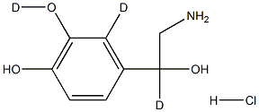 盐酸去甲肾上腺素D3,,结构式