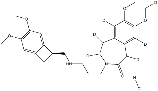 N-DeMethyl Ivabradine-d6 Hydrochloride Struktur