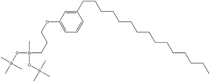 3-(M-PENTADECYLPHENOXYPROPYL)HEPTAMETHYLTRISILOXANE, tech-90 结构式