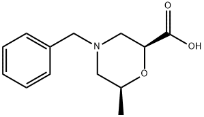(2S,6S)-4-benzyl-6-MethylMorpholine-2-carboxylic acid Structure