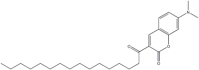 4-十六烷酰基-7-二甲氨基香豆素,,结构式