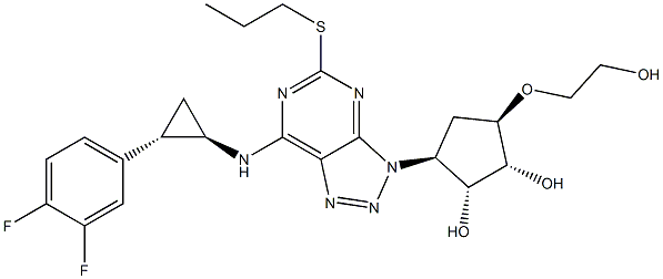 (1R,2R,3S,5R)-3-(7-((1R,2S)-2-(3,4-difluorophenyl)cyclopropylaMino)-5-(propylthio)-3H-[1,2,3]triazolo[4,5-d]pyriMidin-3-yl)-5-(2-hydroxyethoxy)cyclopentane-1,2-diol|替格瑞洛杂质L