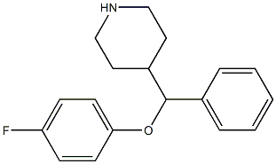 4-[(4-fluorophenoxy)phenylMethyl]piperidine,,结构式