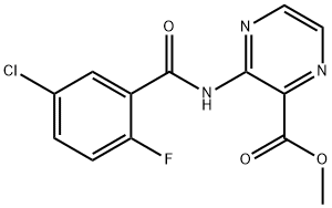 3-(5-氯-2-氟苯甲酰氨基)吡嗪-2-羧酸甲酯 结构式