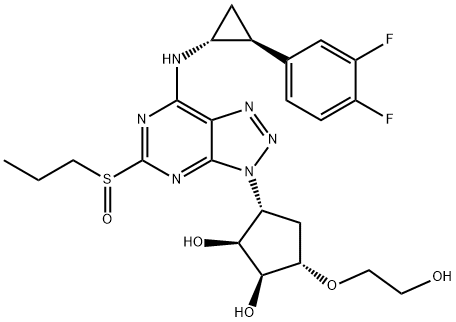 (1S,2S,3R,5S)-3-(7-(((1R,2S)-2-(3,4-difluorophenyl)cyclopropyl)aMino)-5-(propylsulfinyl)-3H-[1,2,3]triazolo[4,5-d]pyriMidin-3-yl)-5-(2-hydroxyethoxy)cyclopentane-1,2-diol